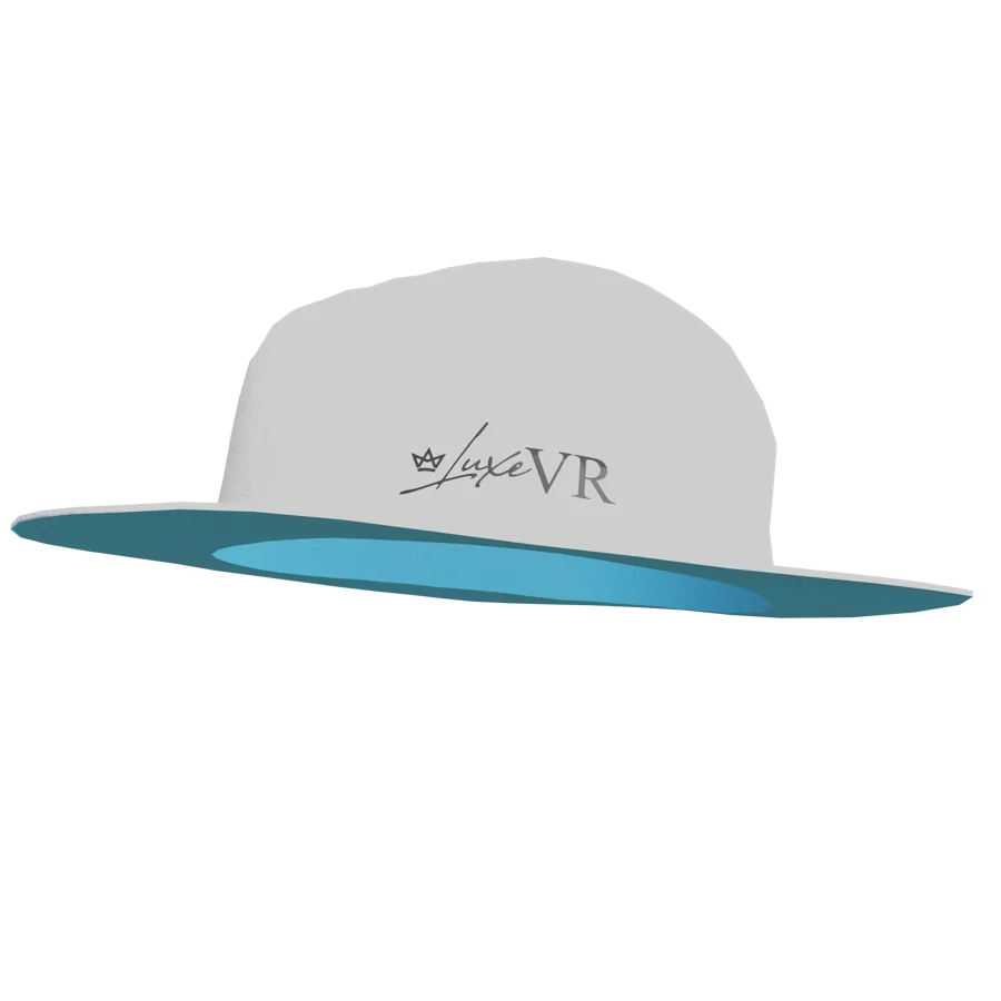 LuxeVR Fedora, Ivory / Sapphire