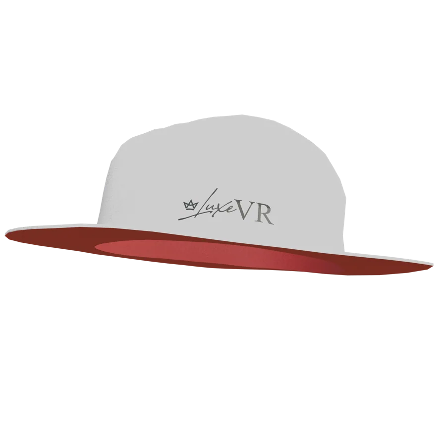 LuxeVR Fedora, Ivory / Crimson