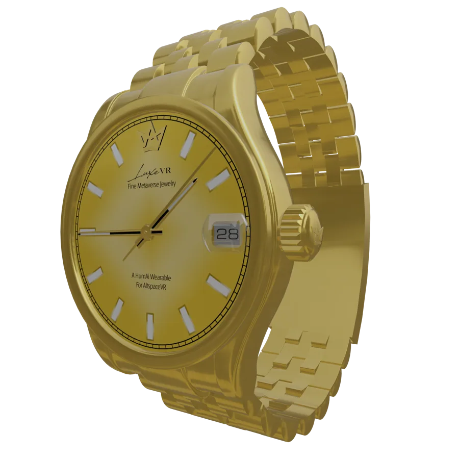 LuxeVR Timepiece, Gold — Masculine Fit