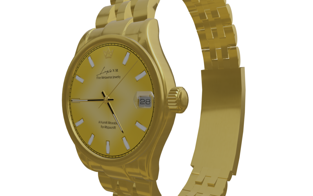 LuxeVR Thin Band Gold Watch