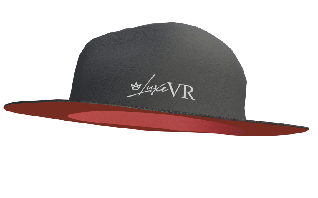 LuxeVR 3D Fedora – Black with Red bottom