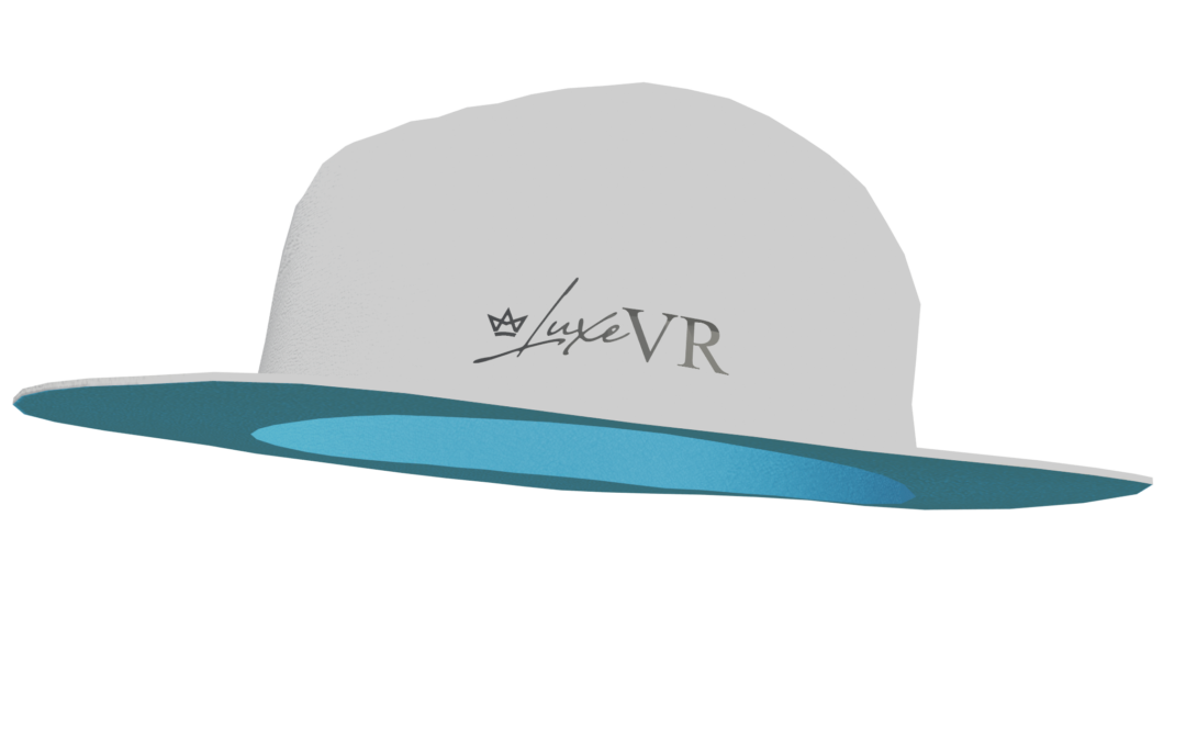 LuxeVR 3D Fedora – White with Blue bottom