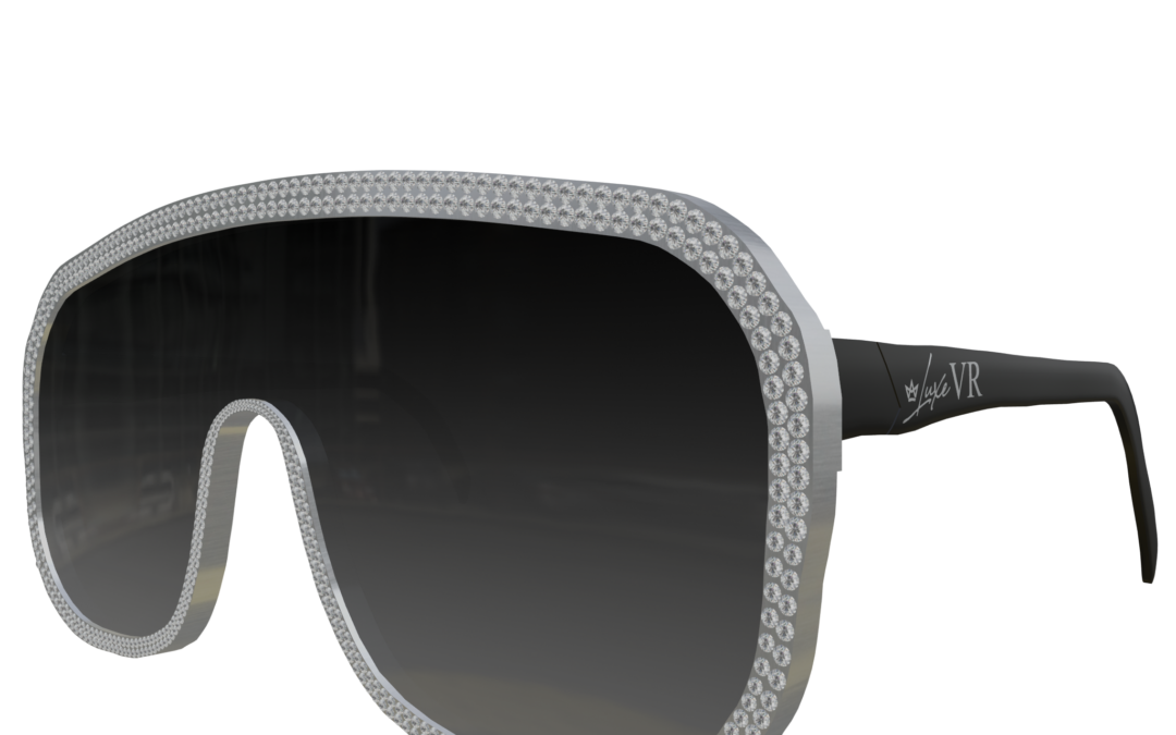 LuxeVR 3D Platinum Glasses with Diamonds